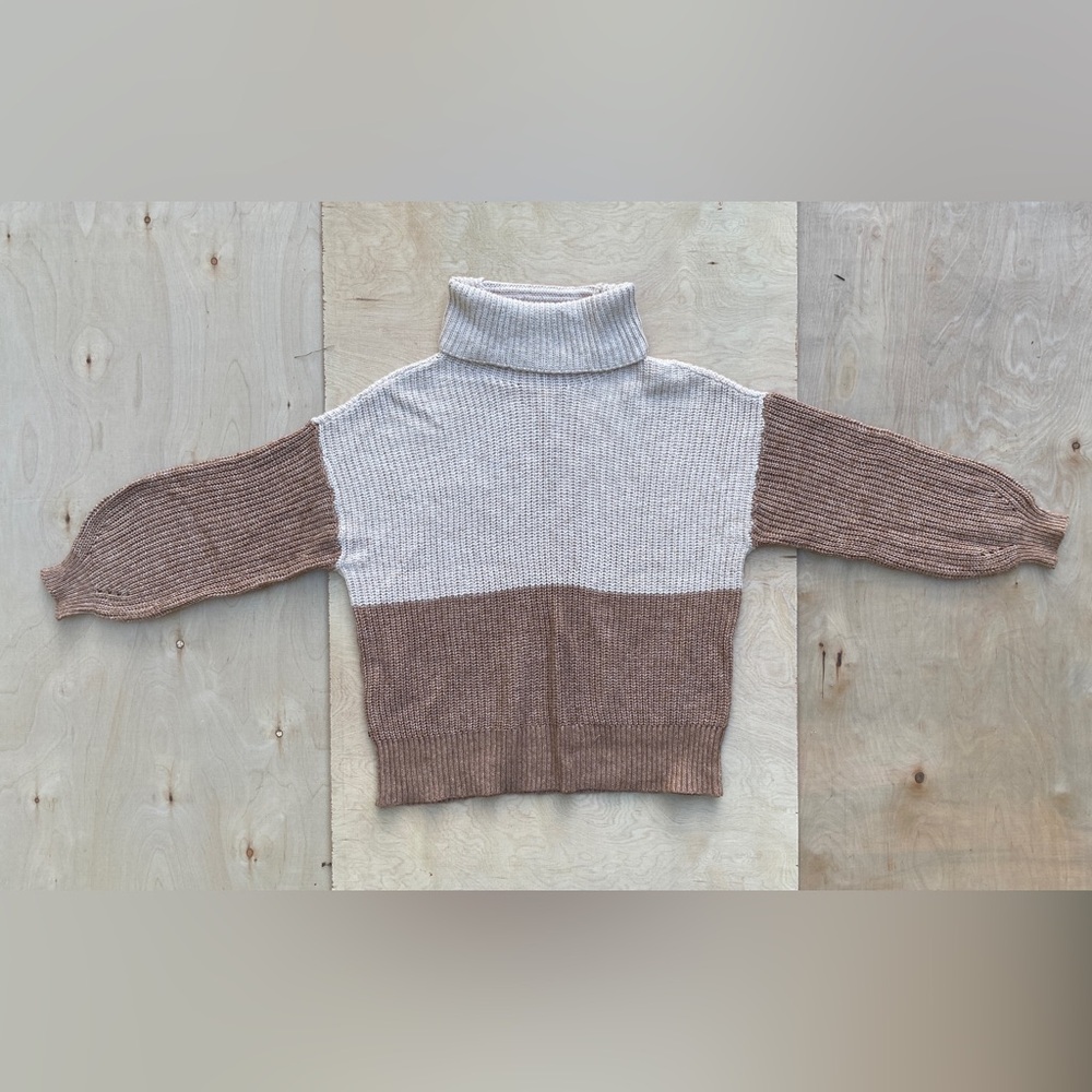 American Eagle Oversized Colorblock Knit Sweater